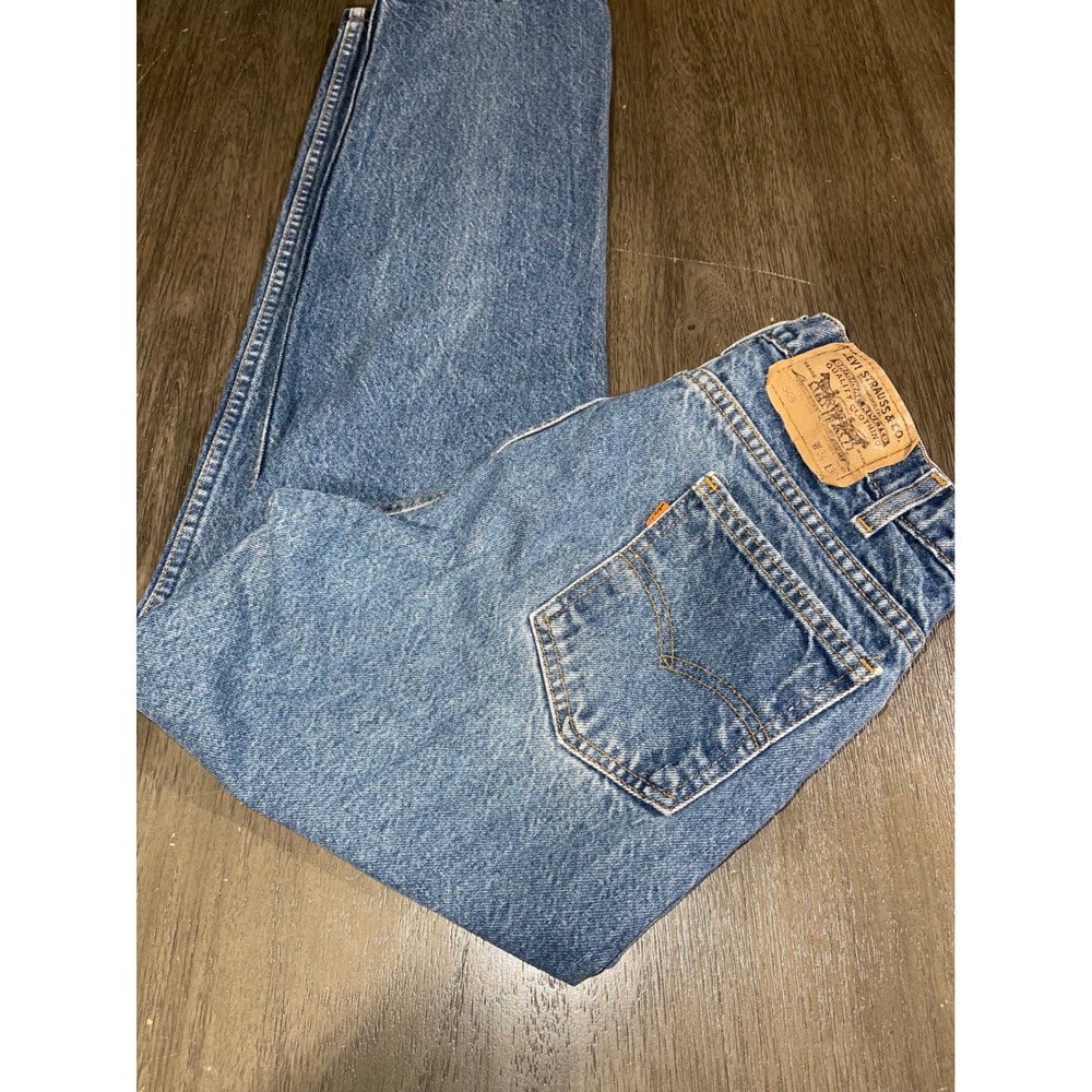 Vintage Levi's Mens 34x30 Blue Jeans 505 Orange Tab Straight Leg Made in USA